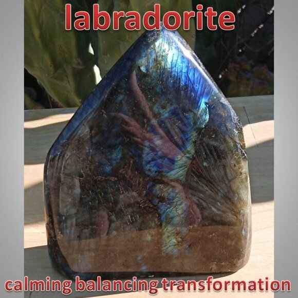 LABRADORITE crystal rock stone healing free form 02 CALMING : TRANSFORMA…